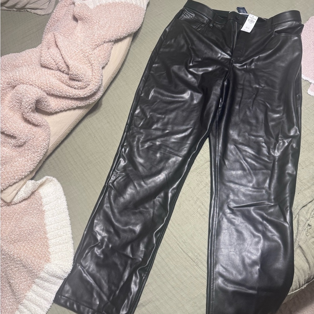 Abercrombie & Fitch Black Leather Pants NWT
